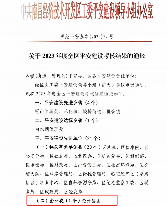 喜报！星空体育在线官网星空体育在线官网首页_星空体育（中国）_星空体育（中国）
荣获2023年度全区平安建设先进单位